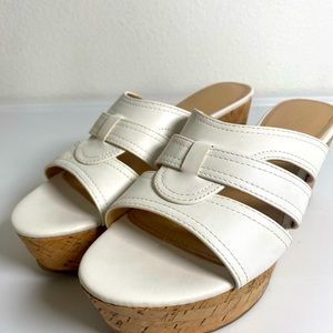 Nine West White and Brown Espadrille